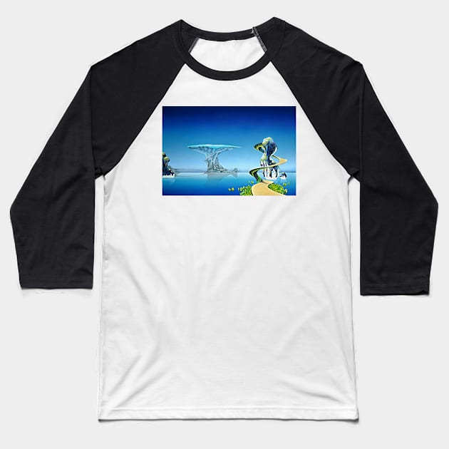 Yessongs Fantasy Print Surreal Art Fantasy Seascape Baseball T-Shirt by ZiggyPrint